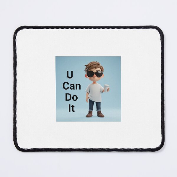 Item preview, You Can Do It – Cute 3D Motivational Boy Character designed and sold by TrendTonic1.