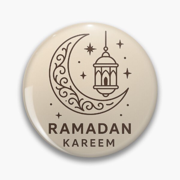 Item preview, Minimalist Ramadan Kareem Badge — Crescent Moon & Lantern designed and sold by XyoticStudios.