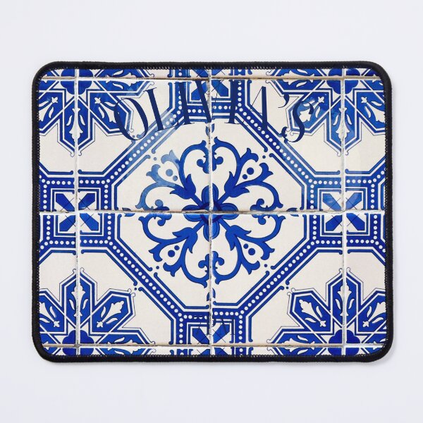 Item preview, Blue and white tile print  designed and sold by Anisha  Vaz.