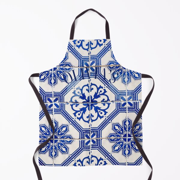 Item preview, Blue and white tile print  designed and sold by Anisha  Vaz.