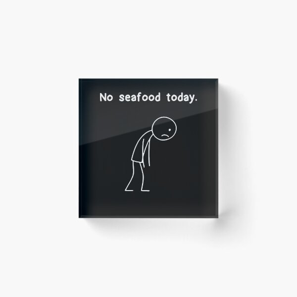 Item preview, Funny Stickman No Seafood Today Stick Figure Boys Girls Kids designed and sold by rafaeltto.
