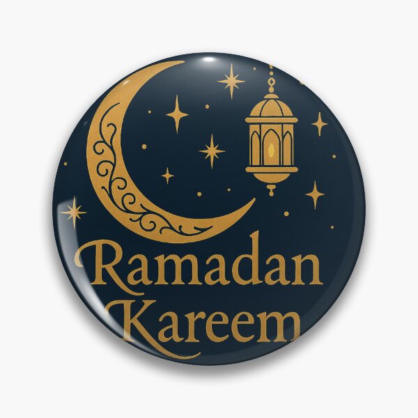 Item preview, Ramadan Kareem Crescent Moon & Lantern — Elegant Gold on Navy designed and sold by XyoticStudios.