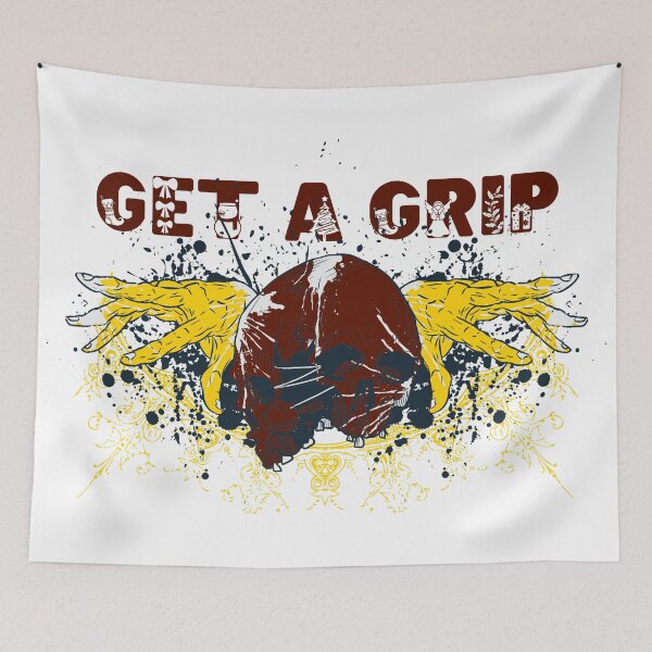 Item preview, Get A Grip - Bold Streetwear Skull & Hands Graphic designed and sold by snapifyprints.
