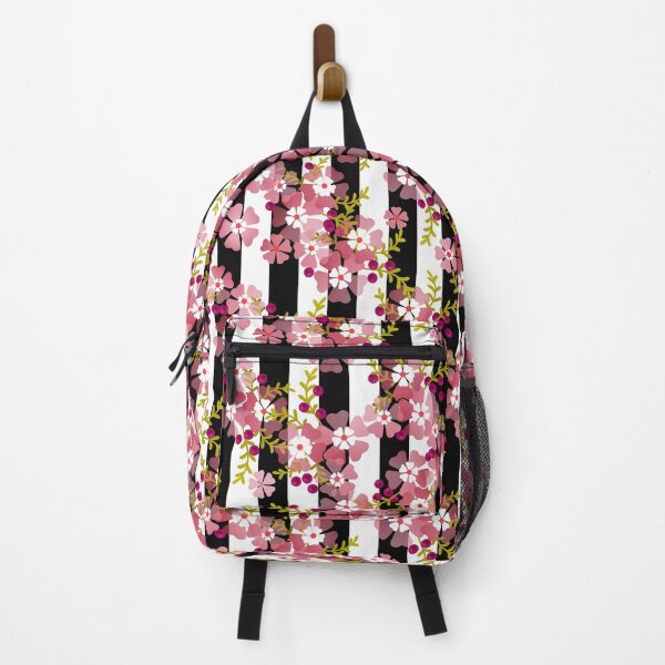 Item preview, Seamless floral pattern striped background designed and sold by fuzzyfox.