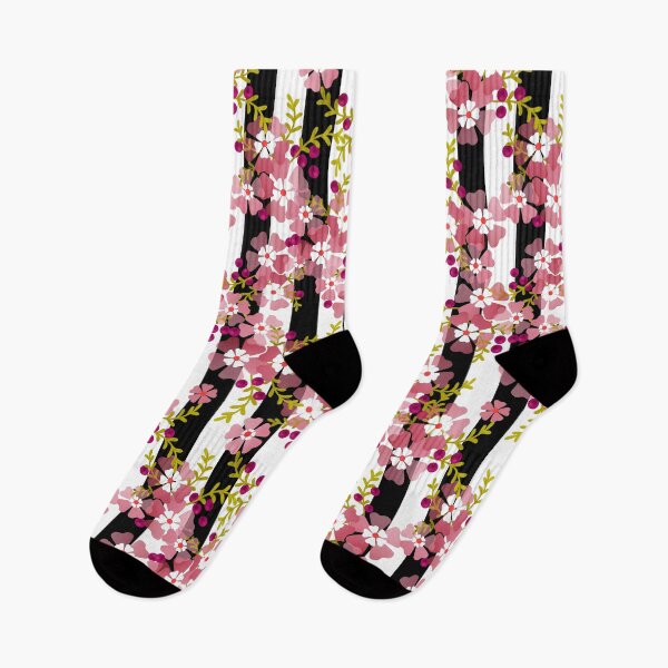 Item preview, Seamless floral pattern striped background designed and sold by fuzzyfox.