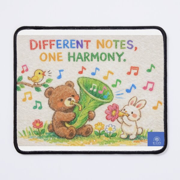 Item preview, Different Notes One Harmony Cute Animal Art designed and sold by waon-art-japan.
