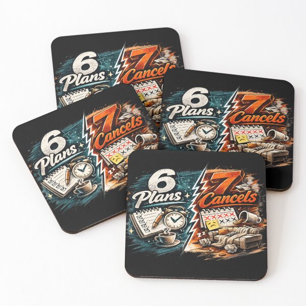 Item preview, 6 Plans 7 Cancels Funny Introvert Cancel Plans Humor Design designed and sold by PrintSpot4U.