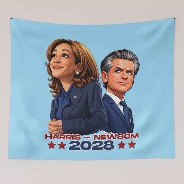 Item preview, Harris Newsom 2028 Graphic – Presidential Campaign Style Political Design designed and sold by SimplyJasper.