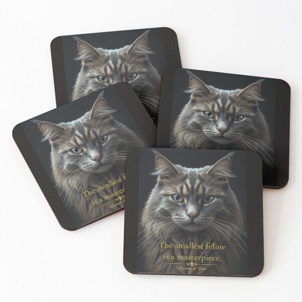 Item preview, The Smallest Feline is a Masterpiece - Cat Quote Art designed and sold by Falconwolf.
