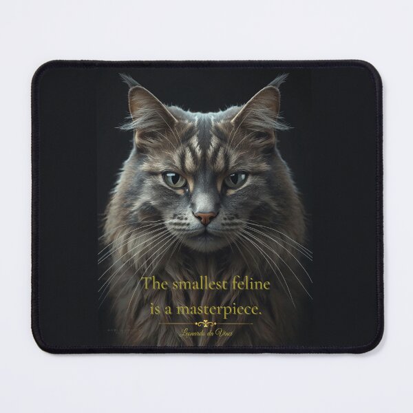 Item preview, The Smallest Feline is a Masterpiece - Cat Quote Art designed and sold by Falconwolf.