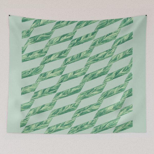 Item preview, Diagonal Emerald Leaf Geometric Seamless Pattern designed and sold by annenambiro.