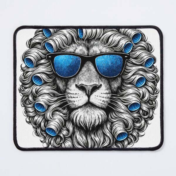 Item preview, Cool Lion with Curlers designed and sold by LuluLeb.