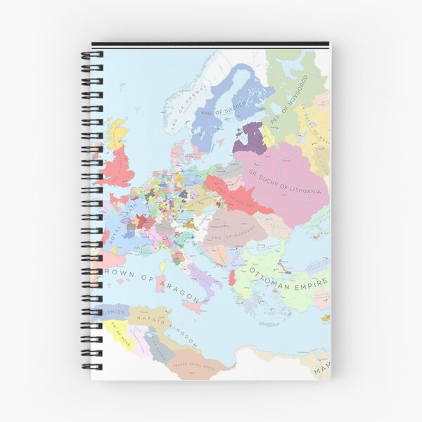 Item preview, Map of Europe in 1444 designed and sold by paulinebolin.
