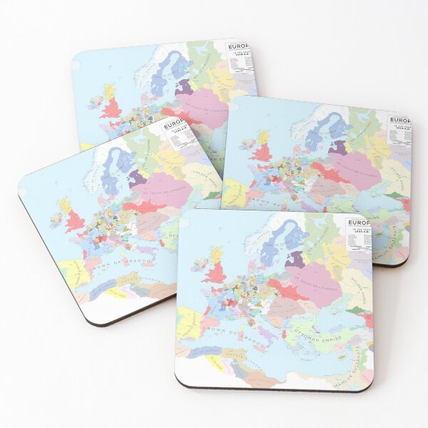 Item preview, Map of Europe in 1444 designed and sold by paulinebolin.