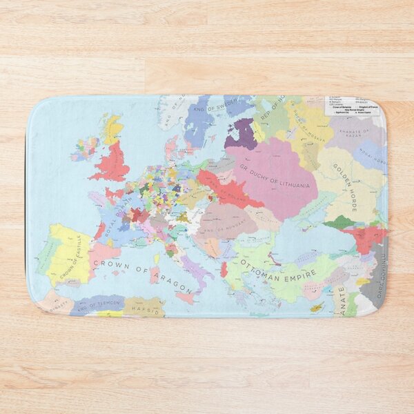 Item preview, Map of Europe in 1444 designed and sold by paulinebolin.