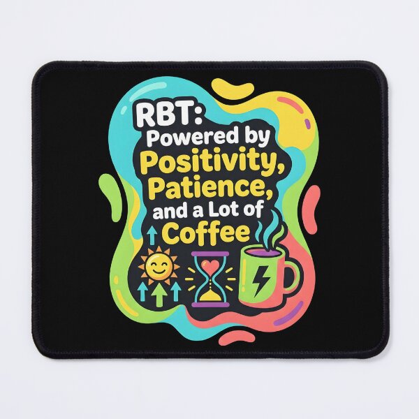 Item preview, Rbt powered by positivity, patience, and a lot of coffee | RBT designed and sold by SocialStaticz.