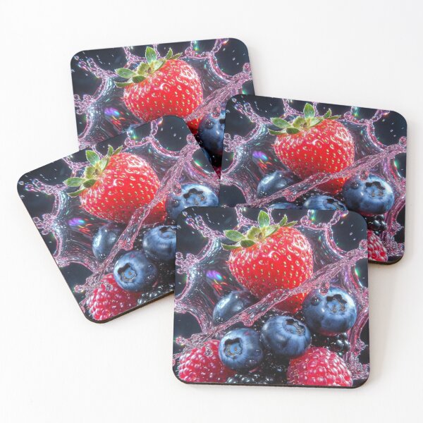 Item preview, Exploding Mixed Berries Splash Art designed and sold by PixelVibe782.
