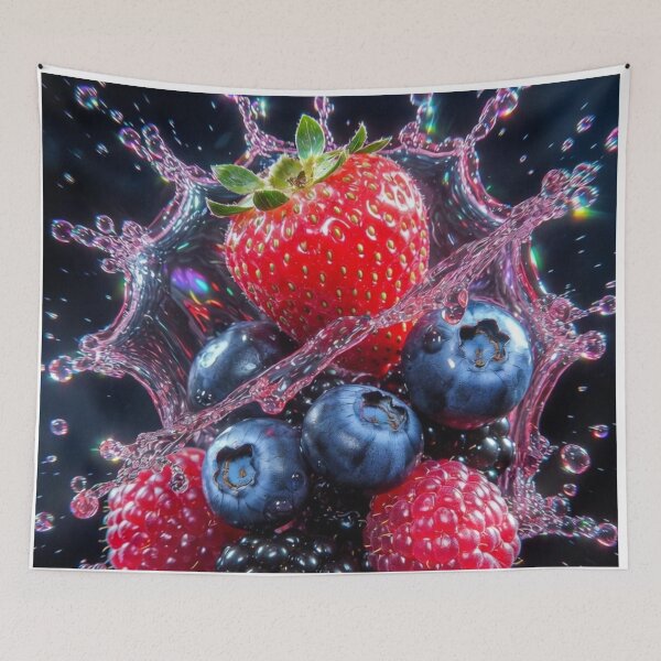 Item preview, Exploding Mixed Berries Splash Art designed and sold by PixelVibe782.