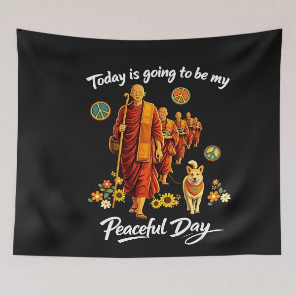 Item preview, Today is Going to Be My Peaceful Day Buddhist Walk for Peace  designed and sold by CriseldaBruning.