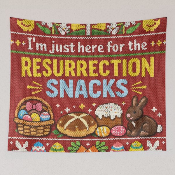 Item preview, Funny saying for Easter snacks in a knitted pattern style designed and sold by Mauswohn.