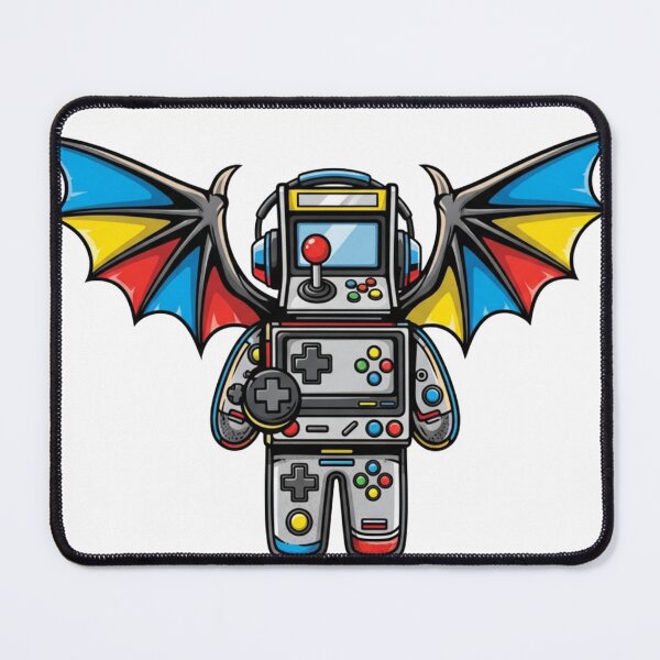 Item preview,  Winged Arcade Machine Gamer Mascot | Retro Gaming Art designed and sold by Dzblack.