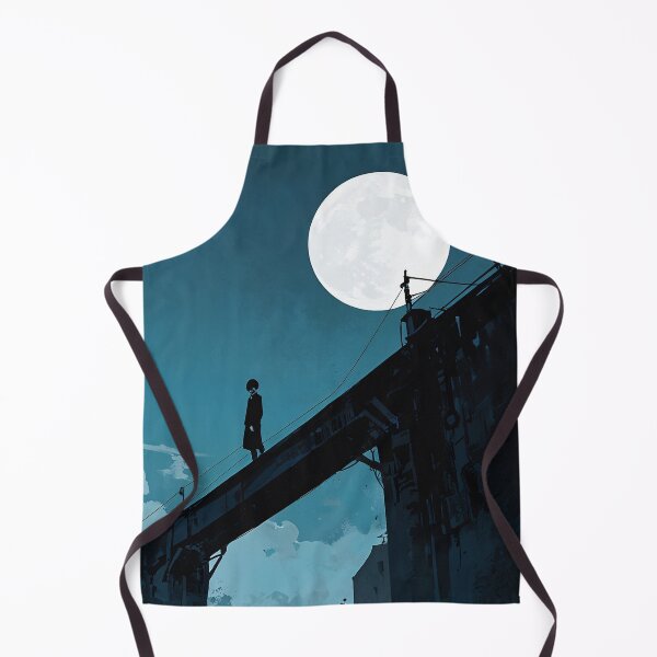 Item preview, Moonlit Silence – Lone Figure Under the Full Moon designed and sold by KiraChie.