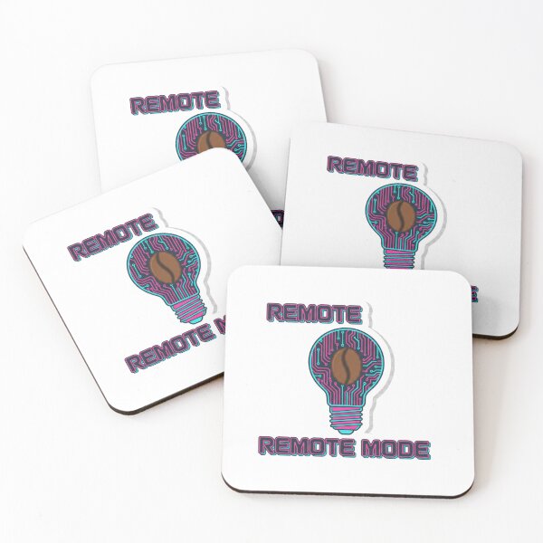 Item preview, Remote Mode Coffee Tech Sticker Funny Remote Work Digital Nomad Design designed and sold by ZYNORAworld.