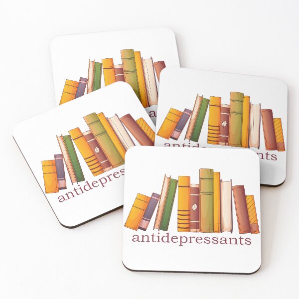 Item preview, Books Are My Antidepressants Illustration designed and sold by ColorloomArt.