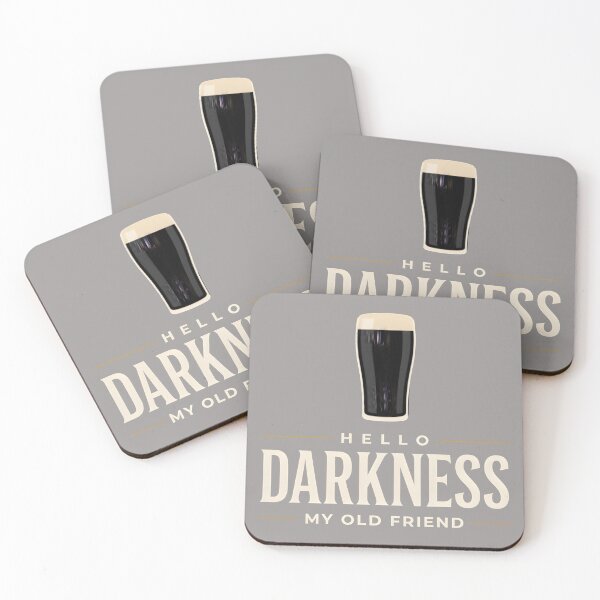 Item preview, Hello Darkness My Old Friend Dark Beer Drinkers & Lovers designed and sold by KathieFaugh.