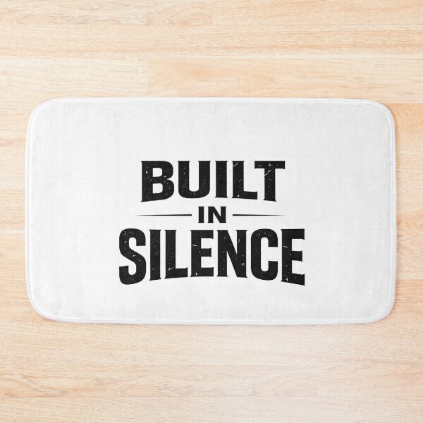 Item preview, Built In Silence – Minimal Motivational Typography Design designed and sold by RelateAndTee.