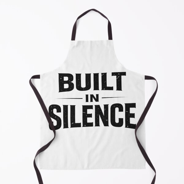 Item preview, Built In Silence – Minimal Motivational Typography Design designed and sold by RelateAndTee.