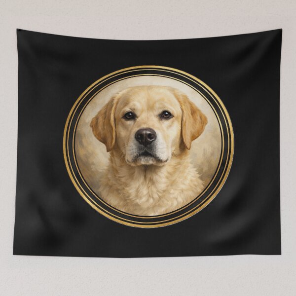 Item preview, Labrador Loyalty – Realistic Dog Circle Art designed and sold by TheJoyfulPen.