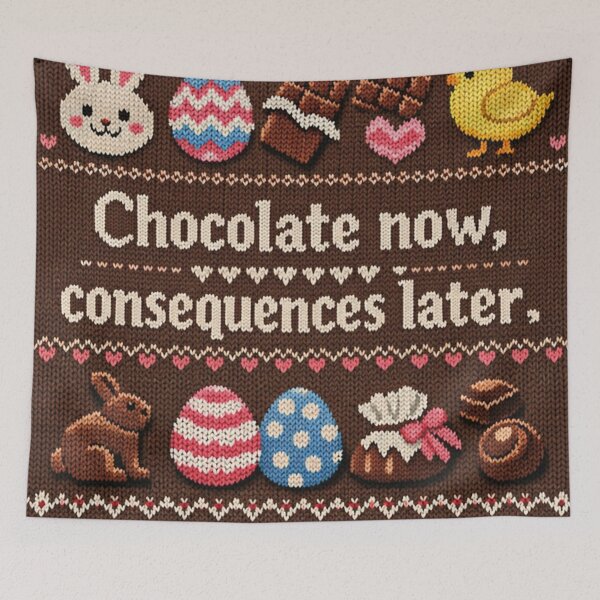 Item preview, Chocolate now consequences later funny chocolate saying designed and sold by Mauswohn.