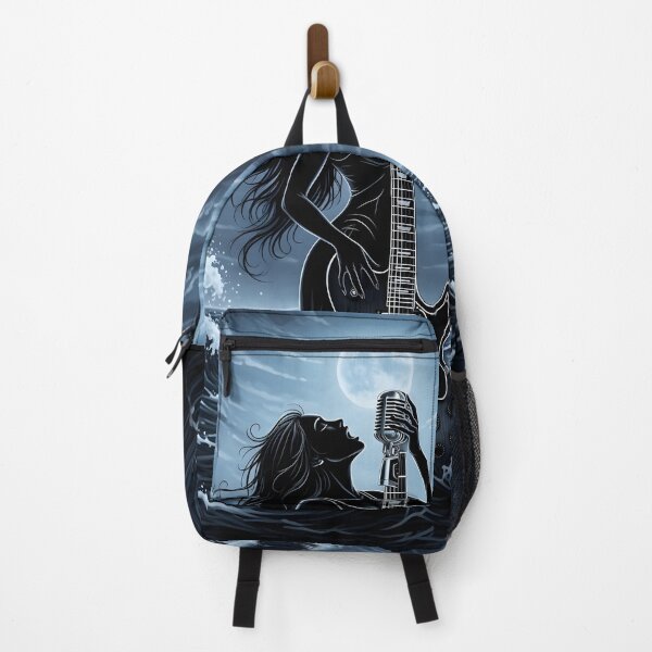 Item preview, Moonlit Rock Siren – Dark Gothic Guitar Art designed and sold by CrimsonChords.
