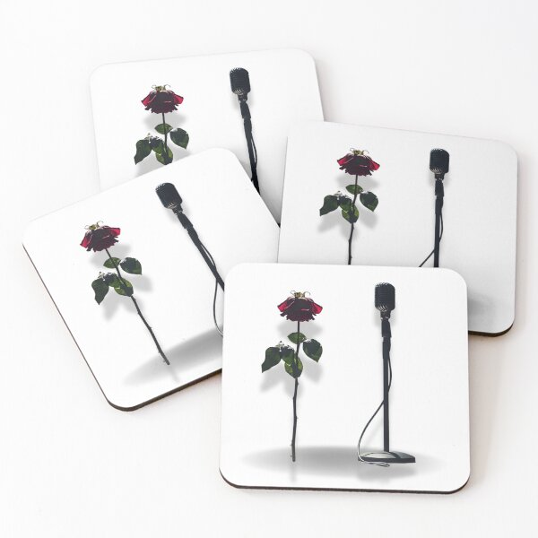 Item preview, Midnight Serenade – Gothic Rose and Vintage Microphone designed and sold by CrimsonChords.