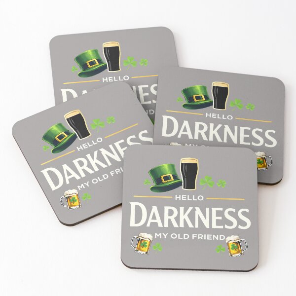 Item preview, Hello Darkness My Old Friend Funny Irish Shamrock Beer designed and sold by KathieFaugh.