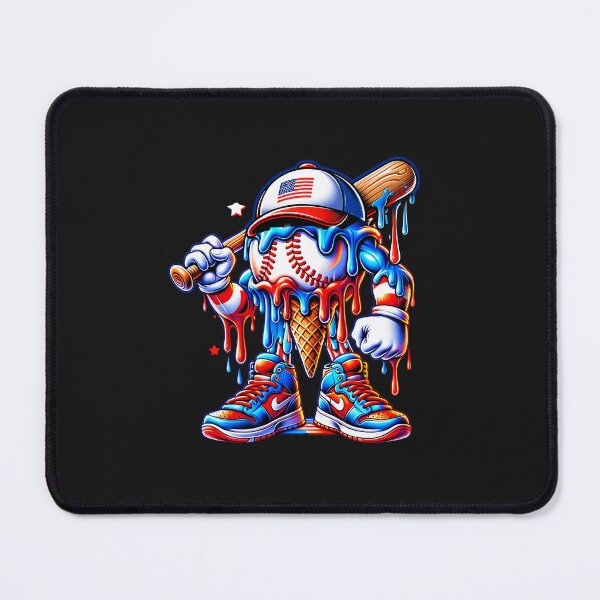 Item preview, 4th of July Red White and Blue Baseball Ice Cream Drip Boys  designed and sold by FrankIsabel.