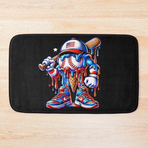 Item preview, 4th of July Red White and Blue Baseball Ice Cream Drip Boys  designed and sold by FrankIsabel.