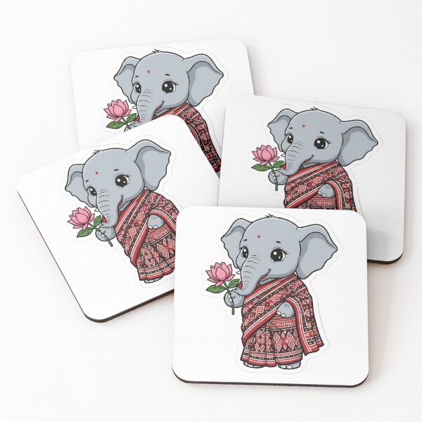 Item preview, Cute Elephant in Traditional Sambalpuri Saree designed and sold by Radhamadhaba Pattachitra Vibes”.