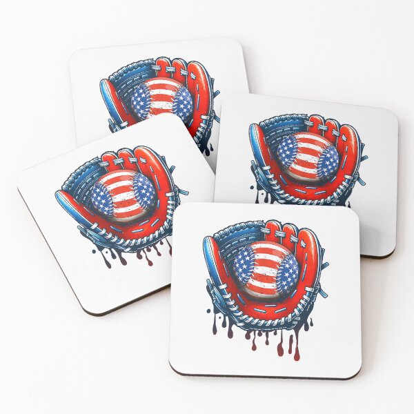 Item preview, 4th of July Red White and Blue Baseball Ice Cream Drip Boys  designed and sold by FrankIsabel.