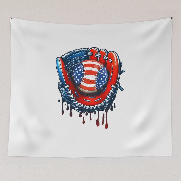 Item preview, 4th of July Red White and Blue Baseball Ice Cream Drip Boys  designed and sold by FrankIsabel.