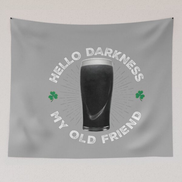 Item preview, Hello Darkness My Old Friend, Funny St Patrick's Day Stout designed and sold by KathieFaugh.