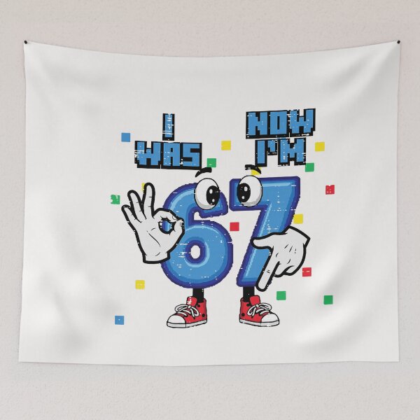Item preview, 7th Birthday I was 6 Now Im 7 Hands 67 Meme Boys Kids Youth  designed and sold by FrankIsabel.
