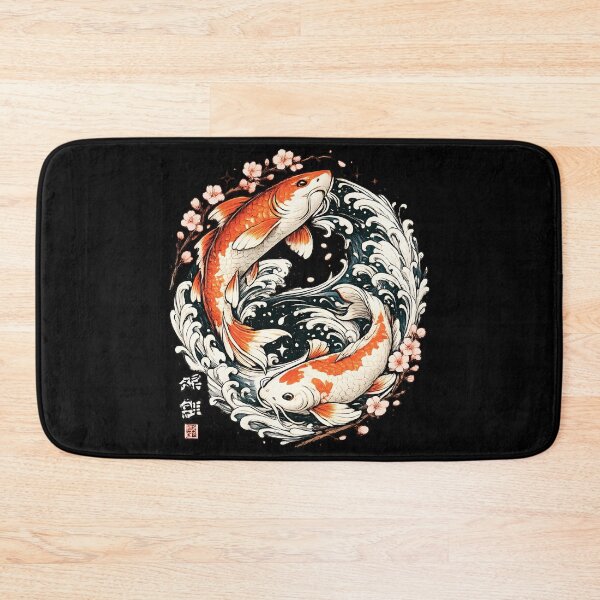 Item preview, Yin Yang Koi Fish Japanese Art – Zen Balance & Harmony Graphic | Koi Carp Design designed and sold by Teetreasure2.