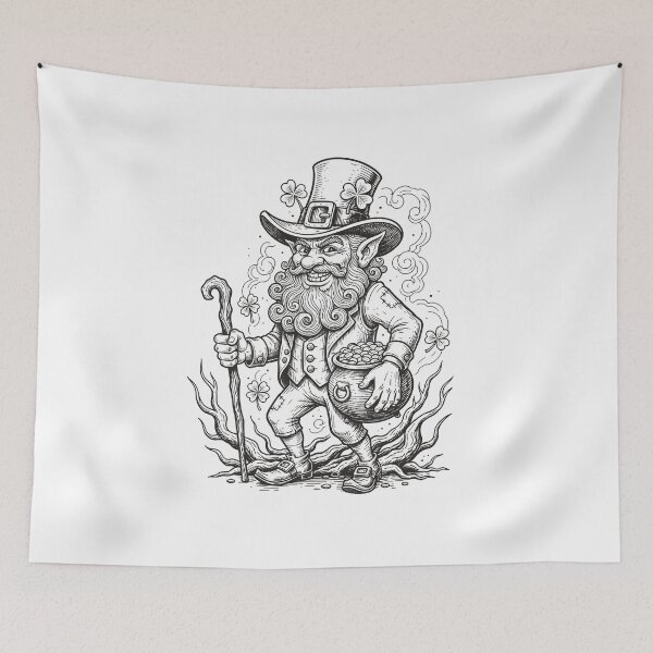 Item preview, Dark Vintage Leprechaun with Gold designed and sold by JaaGo PopLab.