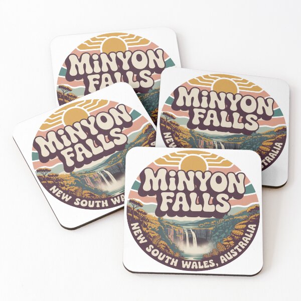 Item preview, Minyon Falls NSW Retro Travel Badge designed and sold by Random Designs.