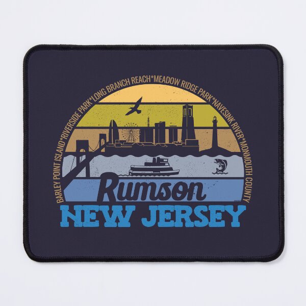 Item preview, Rumson New Jersey Sunset Retro Vintage Local Pride Logo designed and sold by CRHPOD20.