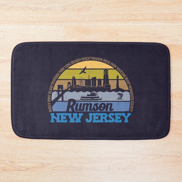 Item preview, Rumson New Jersey Sunset Retro Vintage Local Pride Logo designed and sold by CRHPOD20.