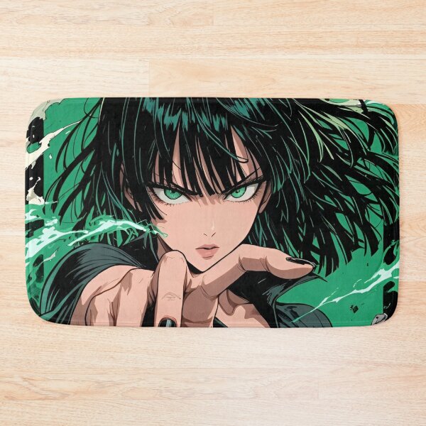 Item preview, Emerald Psychic Warrior – Dark Anime Power Girl with Green Energy designed and sold by Dyan4.