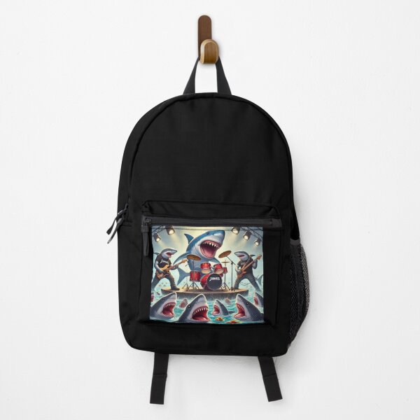 Item preview, Cute sharks give metal music concert designed and sold by Dogandesighn.